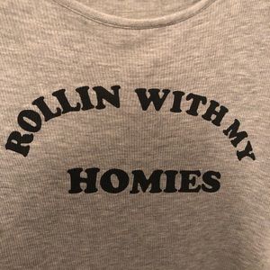 Grey rolling with my homies graphic t shirt